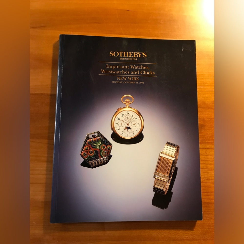 Sotheby’s Auction Catalogue - Watches - 1994